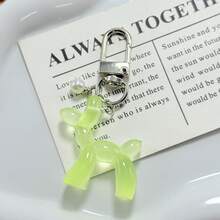 New Creative Cute Dopamine Color Balloon Dog Keychain Pendant, Resin Transparent Highly Attractive DIY Bag Accessories Decoration