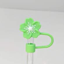 1/2/3/4/5/6/7/8 piezas Tapa de silicona con diseño de flor compatible con accesorios para taza , tapas reutilizables para sorbetes de 10 mm (0.4 pulg.), a prueba de polvo, para decoración de fiestas, regalo para el Día de la Madre. - Multicolor - Ver 18