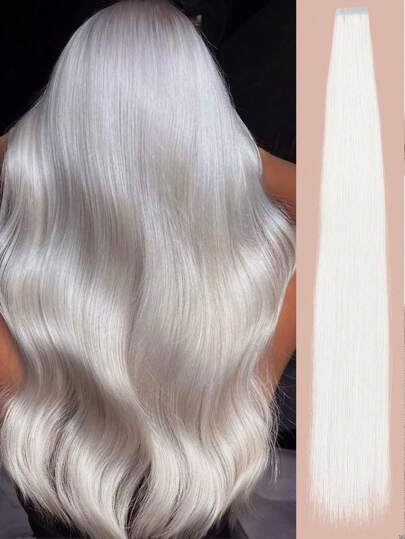 10 piezas/paquete Extensiones de cabello KANEKALON de 24 pulgadas con cinta, extensiones de cabello sintético lacio Yaki, extensiones de cabello con cinta FUTURA en colores 60#/Rubio/Negro/4#