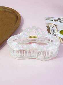 发夹 1 件云朵渐变雪纺花朵发夹，波西米亚鸡蛋花发夹，自然风格夏季海滩发饰发饰优雅爪夹，学校用品，大学 - 多色1 - 查看 7