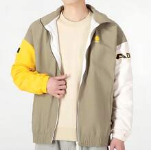 Adidas Chaqueta deportiva NEO para hombre, con cuello alto, tejido en bloques de color, resistente al viento, deportiva e informal - Multicolor - Ver 6