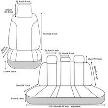 Cobear 5seats Car Seat Covers PU Leather Waterproof Car Seat Cushions Car Seat Protector Full Set Front Seats Rear Seat Covers Universal Fit Most Cars MH20 - 米色 - 查看 8