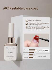 annies 12毫升凝胶底油和面油，高级底油面油沙龙套装，免擦拭可卸超亮面油，UV LED透明指甲油