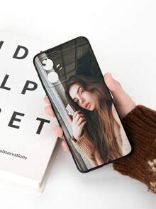 غطاء هاتف مثقب مطبوع بصورة ذات معنى مخصص، مناسب لهواتف S50 #5G، G85، G54 #5G، EDGE50 ULTRA، G75، G86، Edge60، وغيرها. رائع كهدية لأصدقاء وعائلة - الأسود - مشاهدة 6