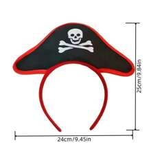 3 Peças, Tiara com Crânio de Pirata de Halloween, Acessórios de Fantasia e Cosplay de Mascarada de Halloween, Acessório para Cabeça, Suprimentos Diários para Festa, Suprimentos para Festa em Casa, Presentes de Festa, Suprimentos para Feriados, Suprimentos para Festivais, Suprimentos Domésticos, Decorações de Halloween