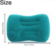 Almohada cuadrada inflable flocada, multifuncional, para acampar al aire libre, almacenamiento portátil, almohada de viaje, suministros para el hogar y la Oficina - Rosa - Ver 3