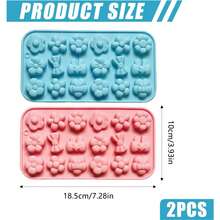 1 件硅胶花巧克力模具雏菊郁金香花蝴蝶结模具用于糖果、果冻、冰块、布丁、肥皂、饼干制作，可重复用于烘焙甜点 - 彩色 - 查看 5