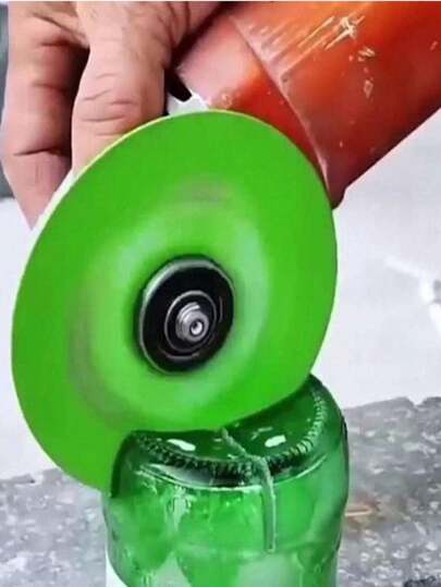 قرص قطع زجاجي ماسي 100 مم للمطحنة الزاوية قطعة واحدة، و 2 قرص قطع ماسي عريض جدا للرخام والزجاج والبلاط، الشطب، تشذيب الحواف، الطحن، المطحنة الزاوية