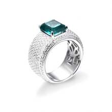 Dissoo 1pc 2025 New 925 Sterling Silver Luxury Cubic Zirconia Wide Band Ring, Women Jewelry Ring, Suitable For Summer, Mother's Day Gift, Graduation Gift, Beach Party, Banquet, Gift For Companion, Back To School Gift