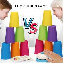 The Colorful Multi-Color Stacking Cup Set Features A Fun And Practical Style, Smooth And Burr-Free Material, And A Combination Of Multi-Color Stacking Cup Shapes. The Details Are Adapted To The Quick Stacking Operation (Helping To Improve Thinking And Reaction). It Combines Children's Intelligence Development, Logical Thinking Training - Multicolor - View 4