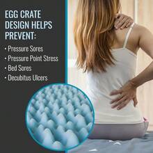 Egg Crate Foam Mattress Topper – Enhanced Support, Cooling Comfort & Pressure Relief - Twin - View 5