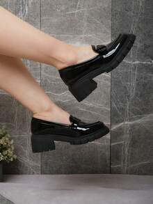 Women Loafers Shoes - Black - View 3