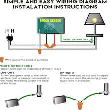 3 Way Touch Sensor Dimmer, Touch Lamp Repair Kit Control Module, Replacement Sensor, Touch Switch, 150Watt