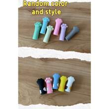 6 Stücke Stichstopper, Häkelnadel-Schützer, bunte Stricknadel-Spitzen-Saver, Katzenpfoten Stricknadel-Spitzen & Umarmungen, Nähhandwerks-Zubehör, können auch als süße Katzenpfoten-Silikon-Bleistiftspitzen, Cartoon-Stiftspitzen-Schützer, weiche Bleistiftspitzen-Abdeckungen, Anti-Schmutz-Büromaterial, tragbare Taschenstift-Clips, Zufallsfarbe, für Schulmaterial, Rückkehr zur Schule verwendet werden