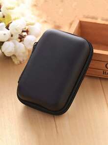 1pc 3-Layer Travel Tech Organizer, With Digital Cable Mesh Compartment, Waterproof Dual-Layer Portable Electronics Organizer Bag With Mesh Pocket And Zipper Divider, Durable Polyester Portable Cable Storage Pouch For Cords, Cables, Phones, Earphones, Adapters, Power Banks, Chargers And Small Items