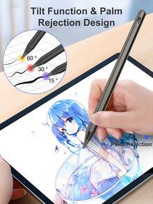 适用于 iPad (A16) 11 英寸第 11 代(2025 款)的触控笔,带 LED 电源指示灯,兼容 2018-2025 年款 iPad,可更换笔尖设计,兼容 iPad 6 (9.7 英寸),配备 Type-C 充电线,兼容 iPad 第 10 代,双击顶部即可开机/关机,适用于 iPad 9/8/7 (10.2 英寸)、Air4/5/11 (M2/M3) 和 Pro 11 (2018/2020/2021/2022),90mAh 电池,支持倾斜和加粗功能。 - 黑色 - 查看 7