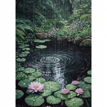 1 pieza Póster de arte de pared con opción de marco, póster de lienzo de pintura de setas botánicas de otoño, sendero de cascada del bosque de otoño de hadas de academia oscura para decoración del hogar en la sala de estar