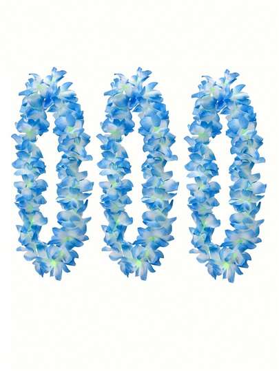 Large Hawaiian Beach Leaf Wreath - Suitable For Summer Parties And Events, Fabric Material, No Power Required