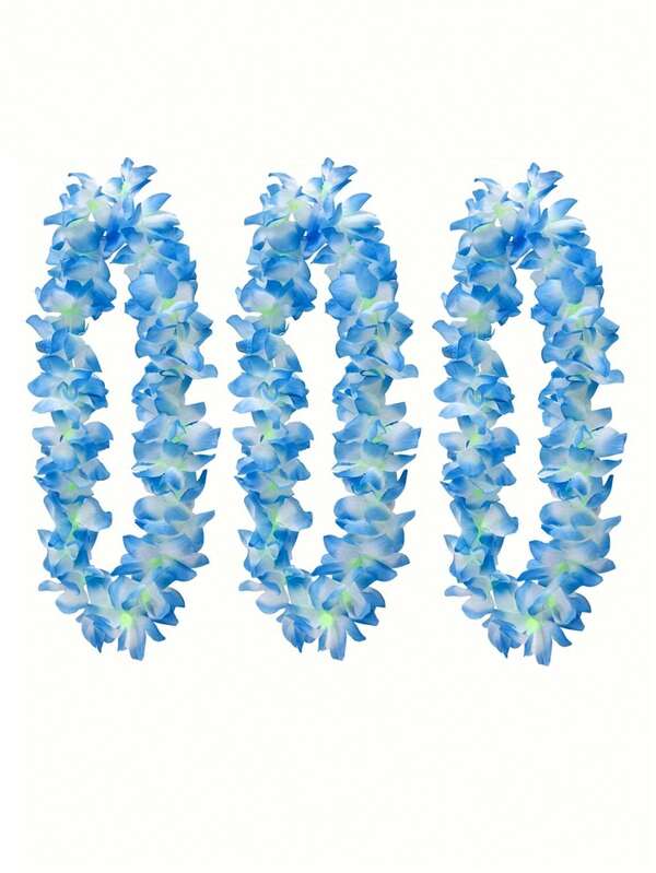 Large Hawaiian Beach Leaf Wreath - Suitable For Summer Parties And Events, Fabric Material, No Power Required