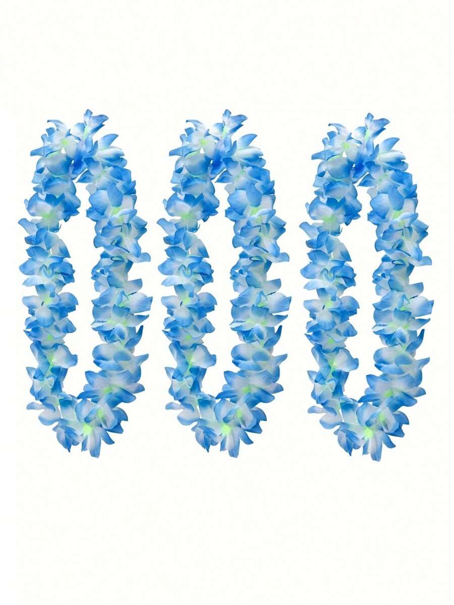 Large Hawaiian Beach Leaf Wreath - Suitable For Summer Parties And Events, Fabric Material, No Power Required - Multicolor - View 1