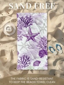 1 Khăn tắm biển in hình, họa tiết sao biển màu tím, khăn tắm thời trang, khăn tắm siêu thấm hút, thích hợp cho phòng tắm, bơi lội, tập thể dục, yoga, khăn sợi nhỏ mềm mại và thoải mái, nhẹ và dễ mang theo, chắn gió, chống nắng, chống cát, thích hợp cho du lịch mùa hè, kỳ nghỉ, trang trí phòng tắm, kích thước tiêu chuẩn và kích thước lớn hơn được khuyến nghị (Kích thước khăn nhỏ 35*75cm, khuyến nghị 150cm trở lên) - Nhiều màu - Xem 5