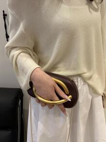 黑色 PU 皮革手拿包 - 情人节的理想之选，舒适时尚，时尚手提包，个性化礼品之选，2025 年配饰，适合所有场合的时尚风格，价格实惠，尽享奢华体验