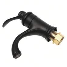 YUNRUX Faucet Bathroom Black Washbasin Faucet Retro Mixer Tap Sink Faucet Faucet Bathroom Faucet ﻿ - Black - View 9