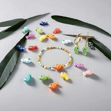 10/20 hạt gốm hình cá đốm nhiều màu - Hạt tròn dẹt nhiều màu bóng có lỗ, Tự làm đồ trang sức, Vật liệu thủ công làm vòng cổ, vòng tay, Phụ kiện trang trí nhà cửa, Mặt dây chuyền thủ công, Thiết kế vui nhộn - Nhiều màu - Xem 3