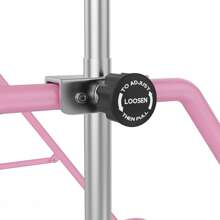 Froadp Horizontal Bar, Gymnastics Bar, Indoor Gymnastics Equipment, Gymnastics Bar For Home, Adjustable Height With 2 Gymnastic Rings - Pink - View 3