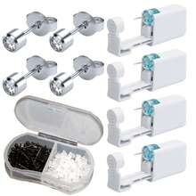 5pcs Ear Piercing Kit With Plastic Earrings For Ear Infection,Disposable Ear Piercing Gun Built-In Earrings Stud