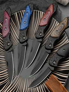 Dao gấp cắm trại tùy chỉnh, dao gọt trái cây, dao bỏ túi cầm tay thích hợp cho cắm trại ngoài trời, săn bắn, sinh tồn, quà tặng dụng cụ cho nam giới, cho gia đình. - Nhiều màu - Xem 5