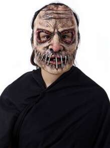 Maschera da clown di Ognissanti, copricapo, maschera di lattice per mascherata orrore, con sangue che si espande