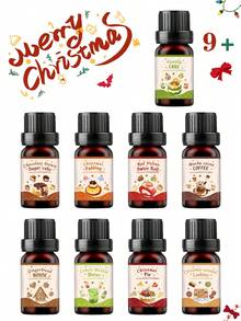 9 Arten von Lebensmittel-Duftstoffen ätherische Öle - wasserlöslich/10ml, geeignet für Luftbefeuchter, Diffusor-Steine, Aroma-Diffuser, Auto-Diffuser, DIY-Kerzenmachen, Lufterfrischer usw. Kann als Geschenk zu Feiertagen wie Valentinstag, Abschluss, Geburtstag verwendet werden (Der Duft kann beim ersten Öffnen stark sein, was normal ist. Kann in einem belüfteten Bereich platziert oder mit Wasser verdünnt werden, um den Duft nach Belieben anzupassen)