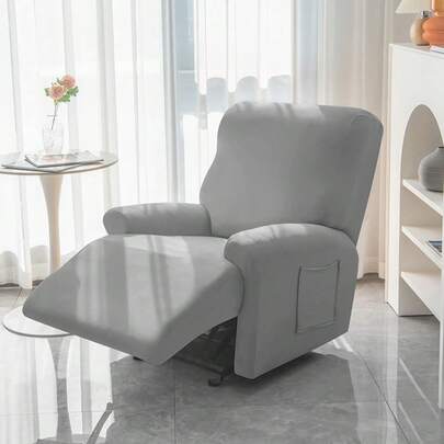 1 tấm bọc ghế massage bằng lụa sữa đàn hồi, phong cách phi hành gia, chống bụi và chống mèo cào, vỏ bọc ghế sofa gia đình đơn giản