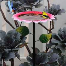 1pc 7.8*28.3 Inch Unique Lotus Design Bird Feeder, Practical And Decorative For Garden, Patio, Lawn Bird Bath, Ideal For Gardening Enthusiasts & Bird Watchers