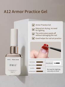 annies 12毫升凝胶底油和面油，高级底油面油沙龙套装，免擦拭可卸超亮面油，UV LED透明指甲油