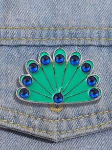 1 件新款女孩 Reddy 孔雀胸针，孔雀宝石金属胸针徽章女士和男士肩章背包时尚珠宝配饰礼物圣诞节 - 彩色 - 查看 4