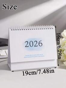 1 Pezzo Calendario da tavolo 2025-2026.12, Calendario portatile carino per pianificazione e organizzazione quotidiana e mensile, accessori da scrivania per casa e scuola, forniture per studenti e insegnanti, materiale scolastico