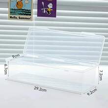 Caja organizadora compartimentada de plástico transparente con capacidad para más de 550 tarjetas de juego, caja de almacenamiento portátil con divisor ajustable para tarjetas - Solo caja - Ver 11