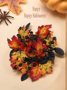 1/2 pièces Beau support de bougie décoratif thème d'automne d'Halloween. Idéal pour les amateurs de décoration d'Halloween à la maison. Parfait pour décorer votre table à manger, cheminée ou buffet pendant Halloween, ajoutant une atmosphère festive chaleureuse à n'importe quel espace. (Bougies non incluses)