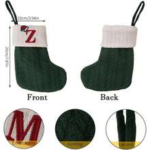 قطعة واحدة جوارب مصنوعة من الأكريليك مطرزة بشجرة وشخصية رجل الزنجبيل،ديكور منزلي لحفلة عيد الميلاد