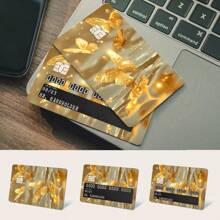 SUPSTICKER 4 piezas Pegatinas para tarjetas de crédito con diseño de elementos de mariposa, diseño ultradelgado de doble cara, material de PVC de alta calidad resistente al agua y a los arañazos, duradero, sin burbujas, fácil de pelar y pegar sin dejar residuos, ideal para viajes y uso diario, 5.39*18.6 pulgadas