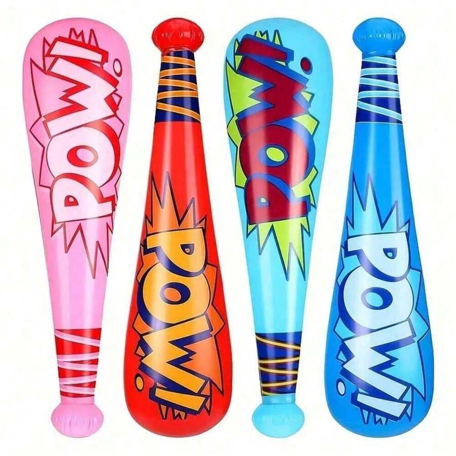 充气卡通棒球棒 - 持久派对乐趣，适合体育赛事、生日、游泳池、派对用品