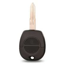 Jingyuqin 2 botões controle remoto capa de chave para Nissan Micra Almera Primera X-Trail lâmina sem corte capa de chave de carro - Multicolorido - Ver 11