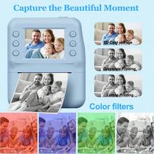 Instant Camera For Kids, Instant Print Camera With Photo Paper, Suitable For 3-12 Years Old Boys And Girls Christmas And Birthday Gifts, Children's Camera Toy, 1080P HD Dual Cameras With Flash, Music, Games, Selfie Mode, Delayed Print (10s/5s/3s), Suitable For Christmas, Birthday And Back To School Gifts For Boys And Girls - Multicolor - View 9