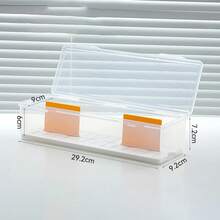 Caja organizadora compartimentada de plástico transparente con capacidad para más de 550 tarjetas de juego, caja de almacenamiento portátil con divisor ajustable para tarjetas - Solo caja - Ver 3