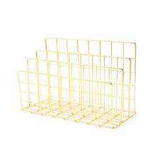 Estante de almacenamiento de escritorio de hierro minimalista, organizador de mesa, estante para documentos y libros, estante de almacenamiento multifuncional