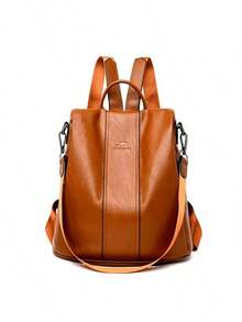 Women's Backpack Leather Casual Stylish Anti-Theft - Unta - View 1