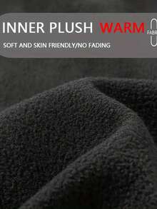 男士冬季抓绒瑜伽裤两件套 - 高弹保暖运动紧身裤，健身训练首选 - 黑色 - 查看 8