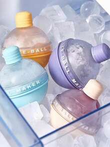 1件/4件灯泡冰球模具硅胶威士忌制冰工具家用圆形冰块制作器饮料增强装饰酒吧用品高品质硅胶 - 彩色 - 查看 3